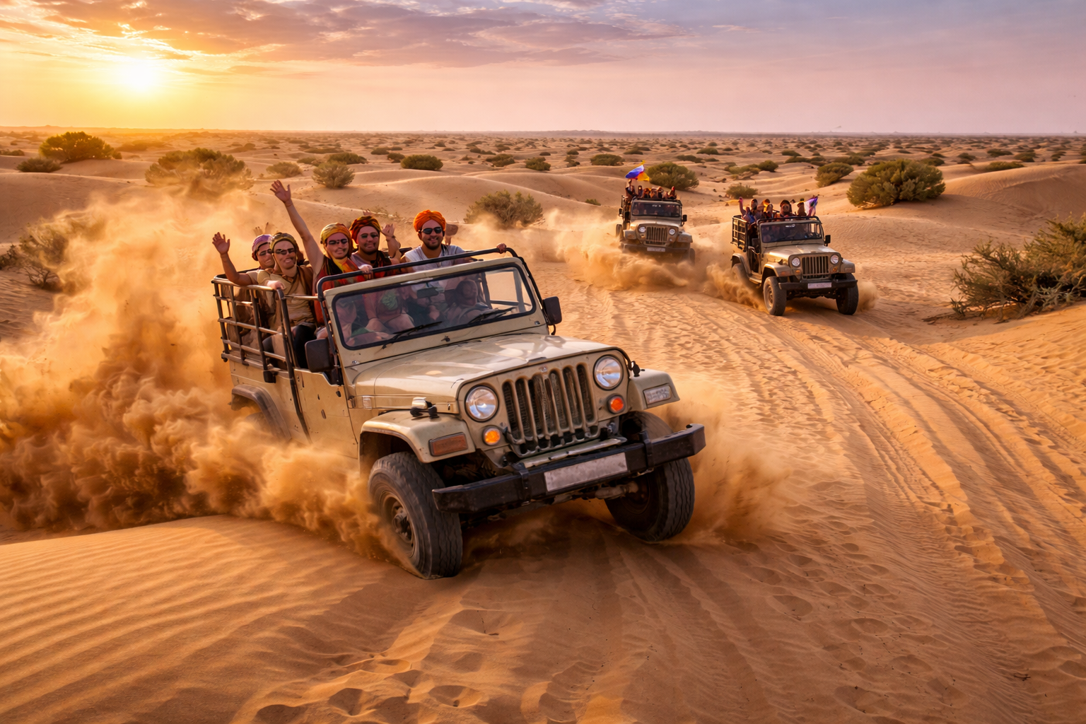 Jeep safari in Jaisalmer